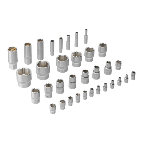 Набор инструментов, 1/2", 1/4", CrV, S2, пластиковый кейс, 84 предмета Denzel по ценам производителя в Уфе с доставкой по всей России