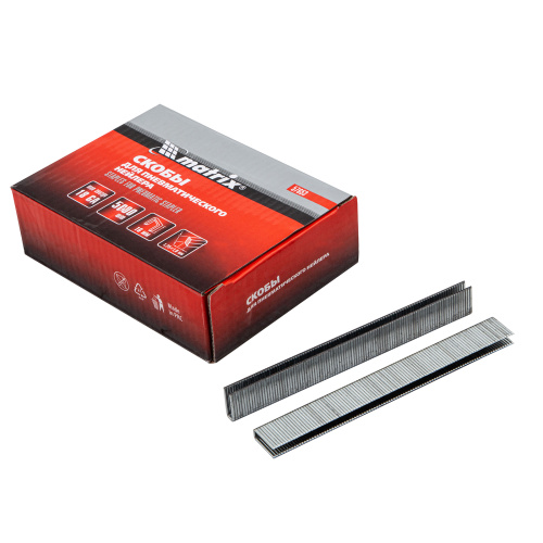 Скобы для пневматического степлера 18GA, 1.25 х 1 мм, длина 16 мм, ширина 5,7 мм, 5000 шт Matrix по ценам производителя в Уфе с доставкой по всей России