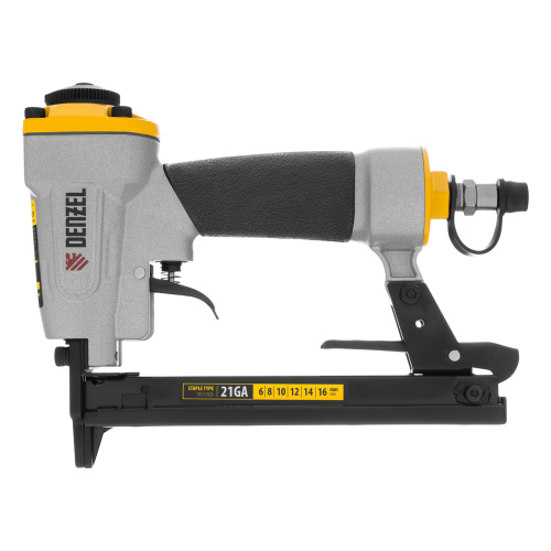 Степлер пневматический PS8016 для прямоугольных скоб 21GA от 6 до 16 мм Denzel по ценам производителя в Уфе с доставкой по всей России