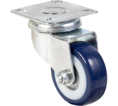Колесо аппаратное поворотное SCv 25 50 мм (синяя резина) по ценам производителя в Уфе с доставкой по всей России