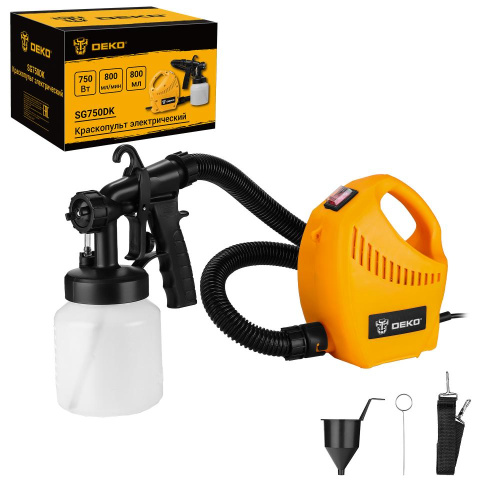 Краскопульт электрический DEKO SG750DK, 800 мл, 750Вт купить в Москве с доставкой по всей России | ProtosMarket.ru