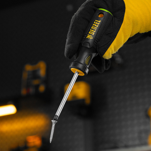 Отвертка, PZ1x75 мм, S2, 3к рукоятка Denzel по ценам производителя в Уфе с доставкой по всей России