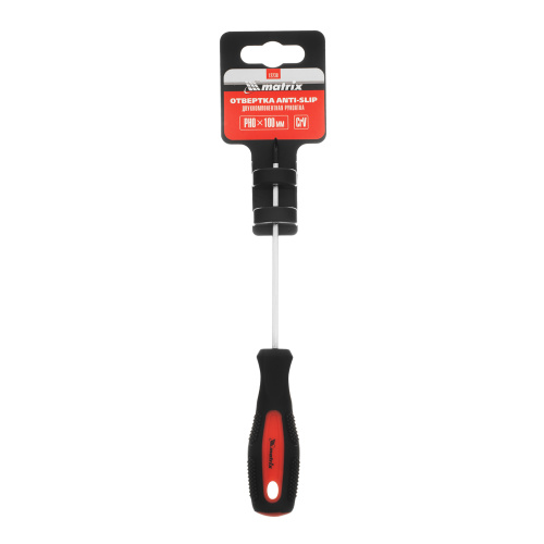 Отвертка Anti-Slip, PH0 х 100 мм, CrV, двухкомпонентная рукоятка Matrix по ценам производителя в Уфе с доставкой по всей России
