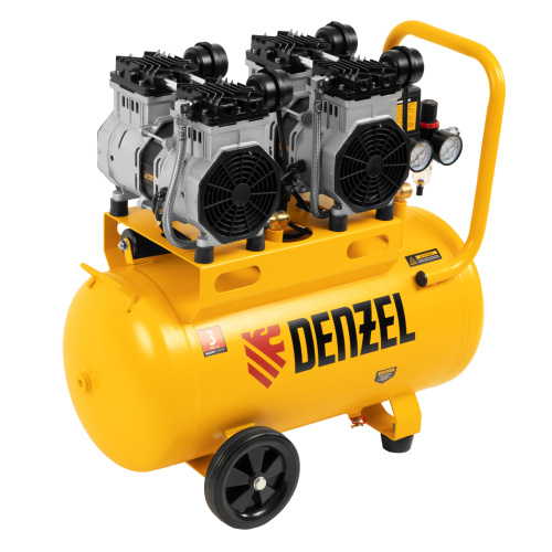 Компрессор безмасляный, малошумный DLS 2200/50, 2200 Вт, 2x1100, 50 л, 380 л/мин Denzel по ценам производителя в Уфе с доставкой по всей России
