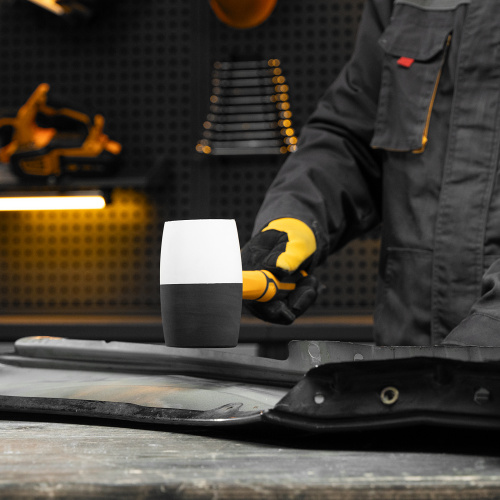 Киянка резиновая, 680 г, черно-белая, фибергласовая рукоятка c TPR покрытием Denzel по ценам производителя в Уфе с доставкой по всей России