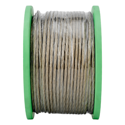 Трос металлополимерный прозрачный ПР-5.0, толщина 4.0 мм, катушка 100 метров Сибртех по ценам производителя в Уфе с доставкой по всей России