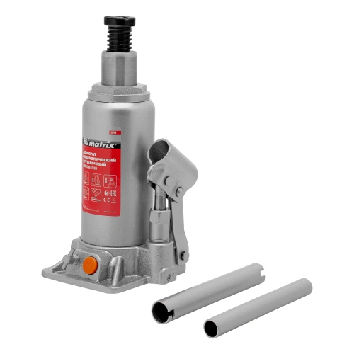 Домкрат гидравлический бутылочный, 5 т, h подъема 197-382 мм Matrix по ценам производителя в Уфе с доставкой по всей России