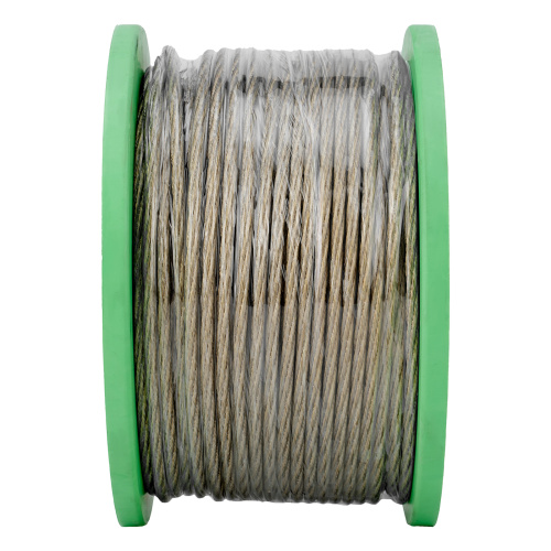 Трос металлополимерный прозрачный ПР-5.0, толщина 4.0 мм, катушка 100 метров Сибртех по ценам производителя в Уфе с доставкой по всей России