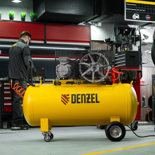 Компрессор воздушный BCI3000-T/200, ременный привод , 3.0 кВт, 200 литров, 530 л/мин Denzel по ценам производителя в Уфе с доставкой по всей России