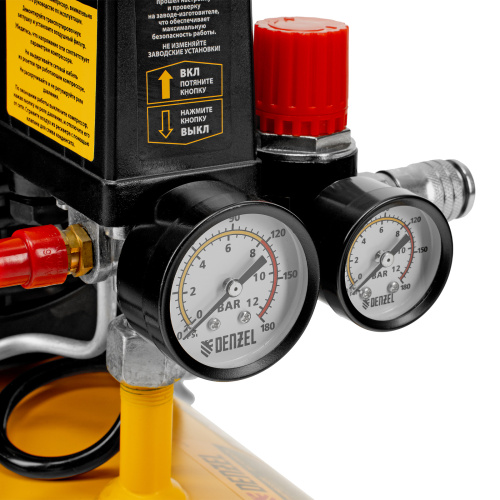 Компрессор воздушный DLC1300/24 безмасляный 1.3 кВт, 24 литра, 206 л/мин Denzel по ценам производителя в Уфе с доставкой по всей России