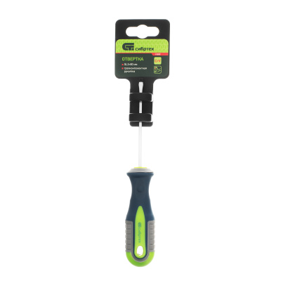 Отвертка, SL3 х 80 мм, CrV, трехкомпонентная рукоятка Сибртех по ценам производителя в Уфе с доставкой по всей России