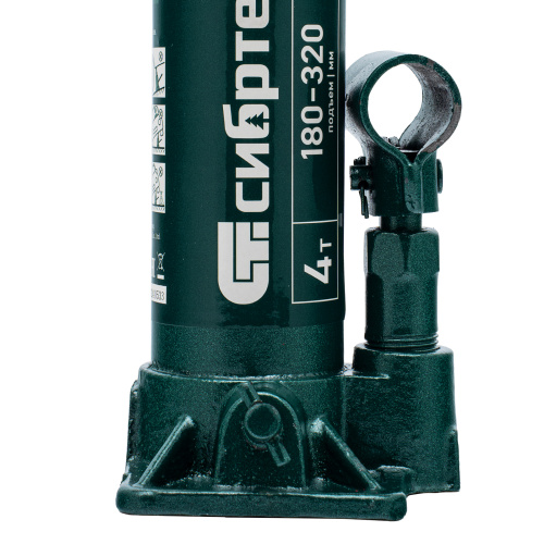 Домкрат гидравлический бутылочный, 4 т, 180-320 мм Сибртех по ценам производителя в Уфе с доставкой по всей России