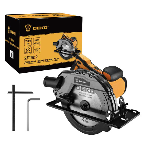 Дисковая (циркулярная) пила DEKO CS2500-D, 2500Вт, 210мм диск по ценам производителя в Уфе с доставкой по всей России