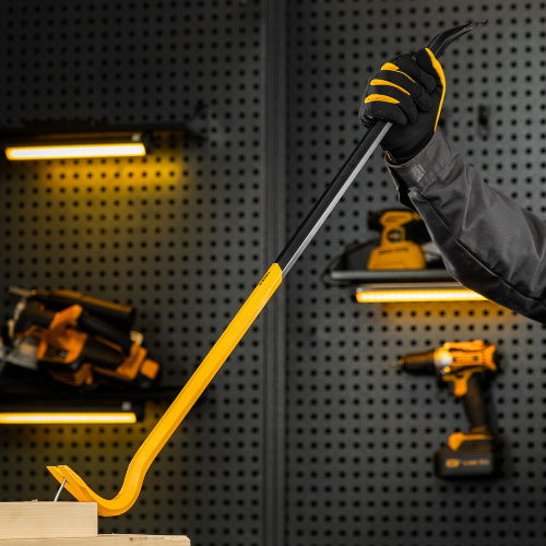 Лом-гвоздодер, 900 мм, шестигранный 19 мм, окрашенный, сталь 65 Denzel по ценам производителя в Уфе с доставкой по всей России