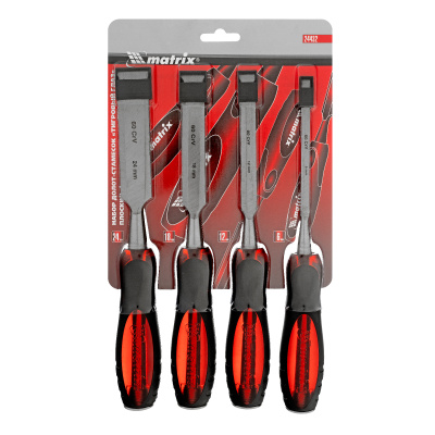 Набор долот-стамесок плоских "Тигровый глаз", 4 шт, 6-12-18-24 мм Matrix по ценам производителя в Уфе с доставкой по всей России