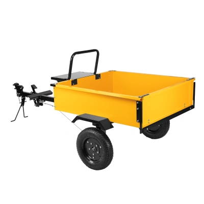 Прицеп для мотоблока TT-500, оцинк., груз. 500 кг, рег. сцепка, колеса 4.00-10, в упаковке Denzel по ценам производителя в Уфе с доставкой по всей России