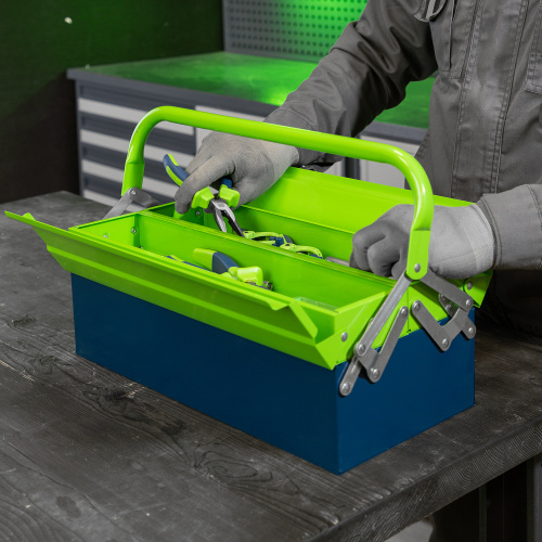 Ящик для инструмента, 430 х 200 х 160 мм, три секции, металлический Сибртех по ценам производителя в Уфе с доставкой по всей России