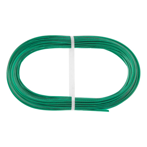 Трос металлополимерный зеленый ПР-3.0, толщина 3.0 мм, моток 20 метров Сибртех по ценам производителя в Уфе с доставкой по всей России