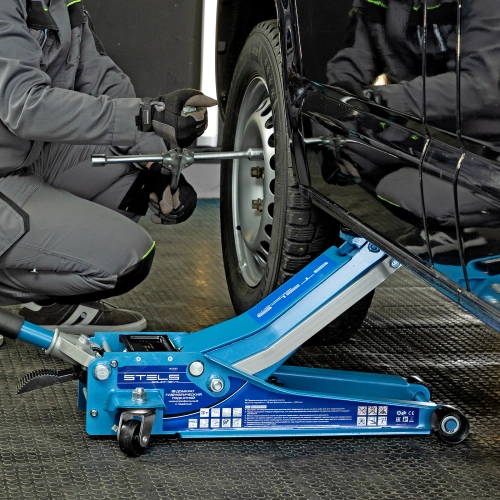 Домкрат гидравлический подкатной 3 т, быстрый подъем, Low profile quick lift, 75-505 мм, профессиональный STELS по ценам производителя в Уфе с доставкой по всей России