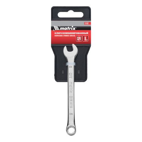 Ключ комбинированный, 8 мм, CrV, полированный хром Matrix по ценам производителя в Уфе с доставкой по всей России