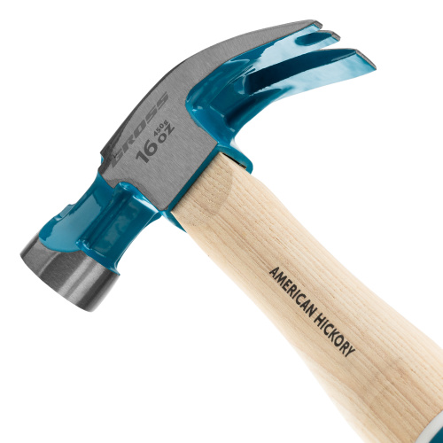 Молоток-гвоздодер, 450 г, угол 45, магнит, обрезиненная рукоятка American hickory GROSS по ценам производителя в Уфе с доставкой по всей России