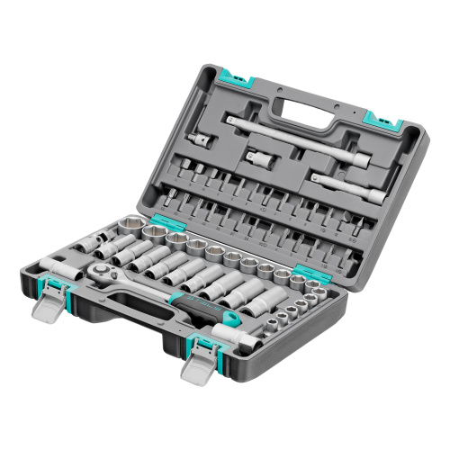 Набор инструментов, 1/2", CrV, пластиковый кейс 60 предметов Stels по ценам производителя в Уфе с доставкой по всей России