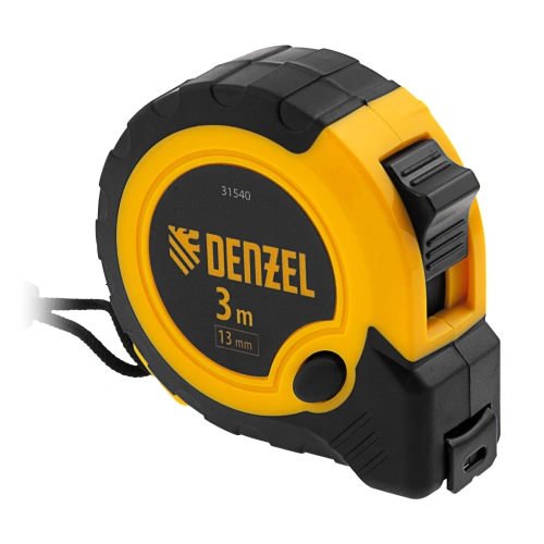 Рулетка 3м х 13мм, двухкомп. корпус, кнопка-пауза Denzel по ценам производителя в Уфе с доставкой по всей России