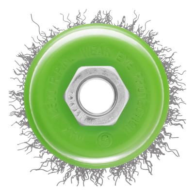 Щетка для УШМ, 65 мм, М14, "чашка", витая проволока 0.3 мм Сибртех по ценам производителя в Уфе с доставкой по всей России