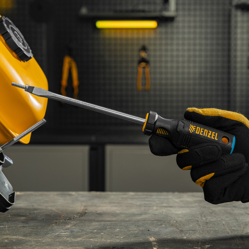 Отвертка SL8x150 мм, CrV, трехкомпонентная рукоятка Denzel по ценам производителя в Уфе с доставкой по всей России