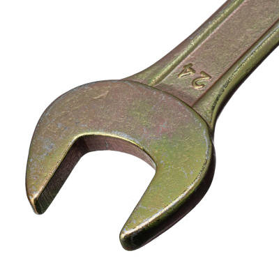 Ключ рожковый, 24 х 27 мм, желтый цинк Сибртех по ценам производителя в Уфе с доставкой по всей России