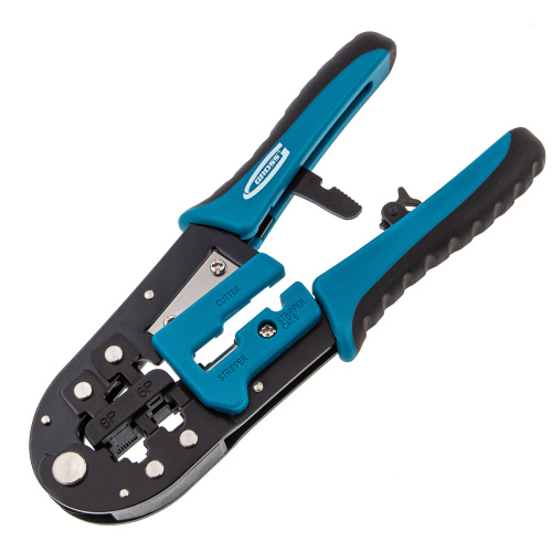 Клещи для обжима телефонных и компьютерных клемм RJ-45, 6P, 8P и RJ-11/12, 6P, 8P Gross по ценам производителя в Уфе с доставкой по всей России