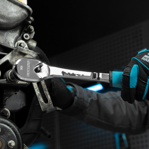 Ключ-трещотка 1/2", CrV, 90 зубьев, усиленный, хром Gross по ценам производителя в Уфе с доставкой по всей России