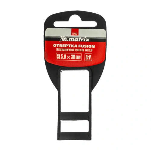 Отвертка Fusion, SL5 х 38 мм, CrV, трехкомпонентная рукоятка "Anti slip" Matrix по ценам производителя в Уфе с доставкой по всей России