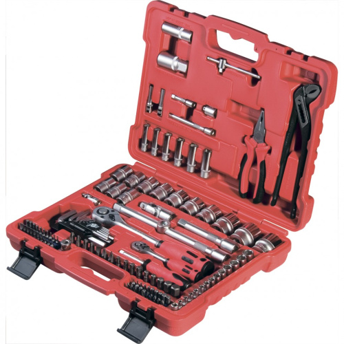 Набор слесарно-монтажный с квадратами 1/4, 1/2 и 5/16", 117 предметов Matrix ProFI по ценам производителя в Уфе с доставкой по всей России