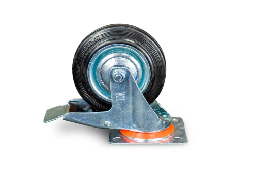Колесо поворотное резина SCb 63 160 мм с тормозом (N) по ценам производителя в Уфе с доставкой по всей России