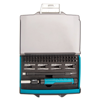 Отвертка с набором бит и торцевых головок для точных работ, гибкий привод, 48 шт, CrMo Gross по ценам производителя в Уфе с доставкой по всей России