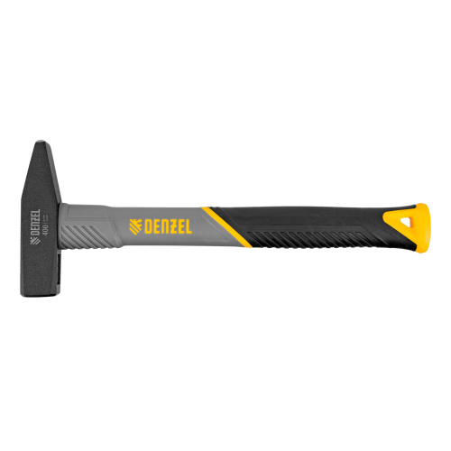 Молоток слесарный, 400 г, кованый, фибергласовая рукоятка c TPR покрытием Denzel по ценам производителя в Уфе с доставкой по всей России