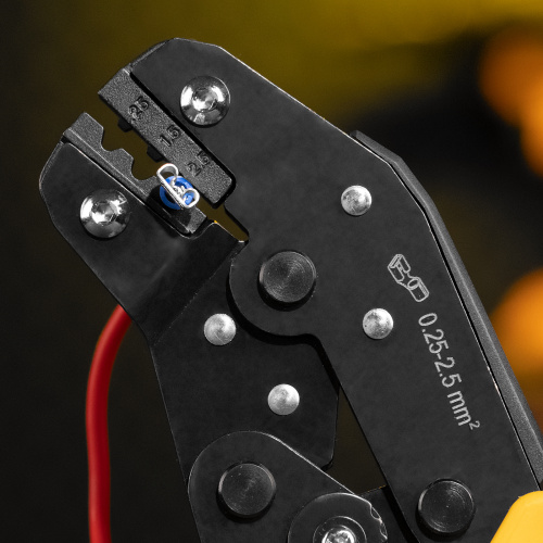 Клещи для обжима неизолированных наконечников НК и НВ, разъемов РП, 0,25 - 2,5 мм2 Denzel по ценам производителя в Уфе с доставкой по всей России