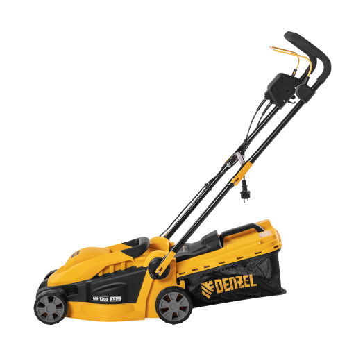 Газонокосилка электрическая GM-1200, 1200 Вт, ширина 32 см, 3 уровня, травосборник 25 л. Denzel по ценам производителя в Уфе с доставкой по всей России