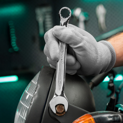 Ключ комбинированный, 15 мм, CrV, антислип Stels по ценам производителя в Уфе с доставкой по всей России