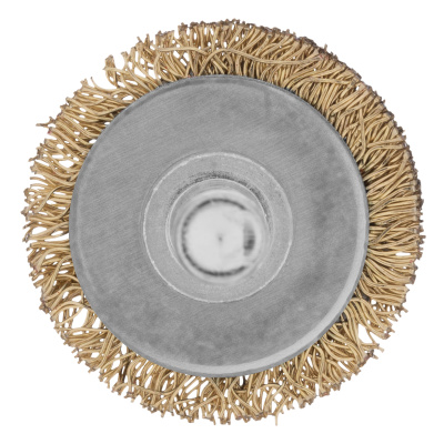 Щетка для дрели, 30 мм, плоская со шпилькой, латунированная витая проволока Matrix по ценам производителя в Уфе с доставкой по всей России