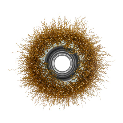 Щетка для УШМ, 65 мм, М14, "чашка", латунированная витая проволока Matrix по ценам производителя в Уфе с доставкой по всей России