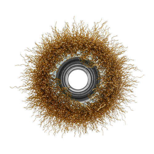 Щетка для УШМ, 65 мм, М14, "чашка", латунированная витая проволока Matrix по ценам производителя в Уфе с доставкой по всей России