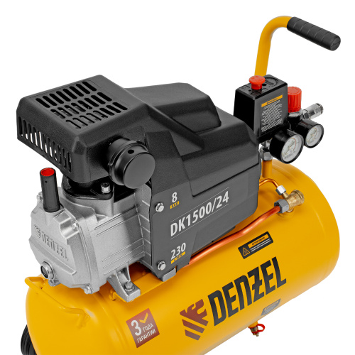Компрессор воздушный DK1500/24, Х-PRO 1.5 кВт, 230 л/мин, 24 л Denzel по ценам производителя в Уфе с доставкой по всей России