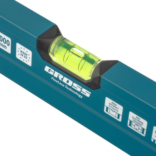 Уровень алюминиевый, 1200 мм, 2 рукоятки, фрезеровка, 3 глазка, Prazision Gross по ценам производителя в Уфе с доставкой по всей России