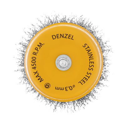 Щетка для дрели, 75 мм, Чашка, со шпилькой, нержавеющая витая проволока Denzel по ценам производителя в Уфе с доставкой по всей России