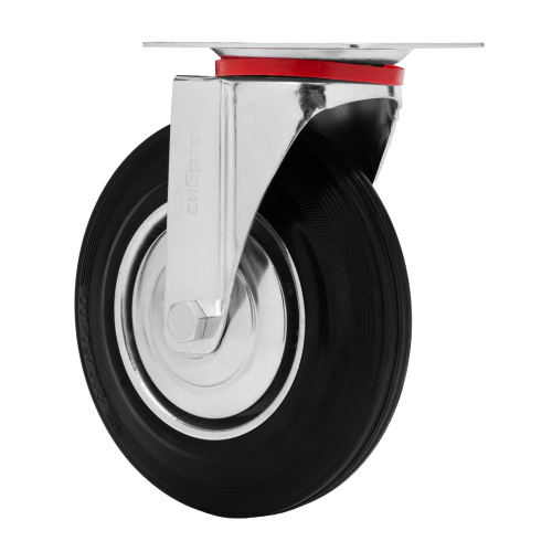 Колесо поворотное D 200 мм, крепление  платформенное Сибртех по ценам производителя в Уфе с доставкой по всей России