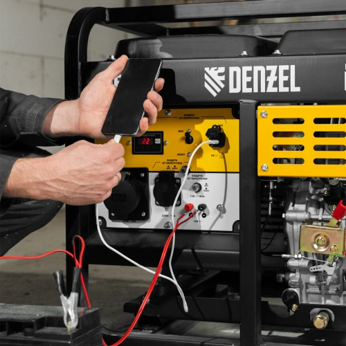 Генератор дизельный DES-55, 5,5 кВт, 230 В, 11 л, ручной стартер Denzel по ценам производителя в Уфе с доставкой по всей России