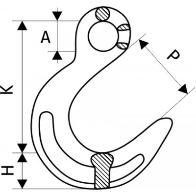 Крюк с широким зевом 3,2 т, размер 3/8 по ценам производителя в Уфе с доставкой по всей России