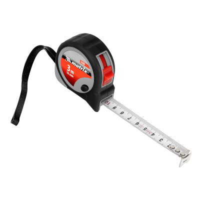 Рулетка Continuous fixation,3 м х 16 мм,двухкомпонентный корпус,плавная фиксация Matrix по ценам производителя в Уфе с доставкой по всей России